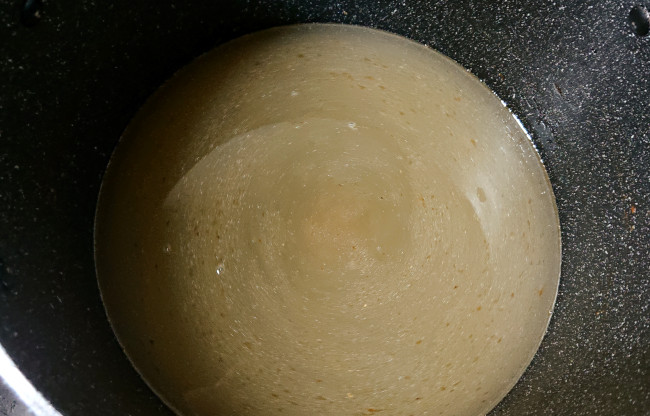 出汁が取れたスープ