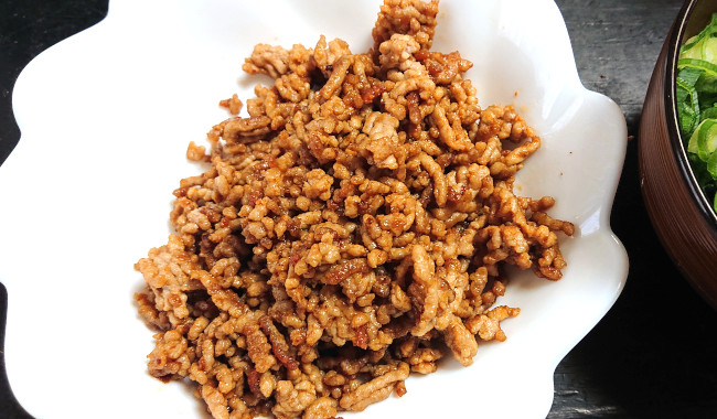 豚ひき肉 マーラージャン炒め