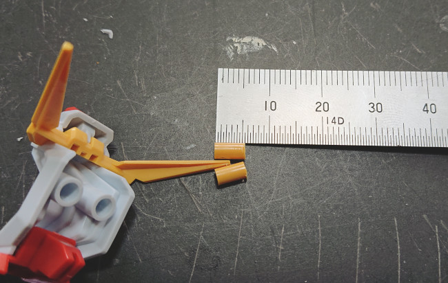 尖らせる長さを目算して